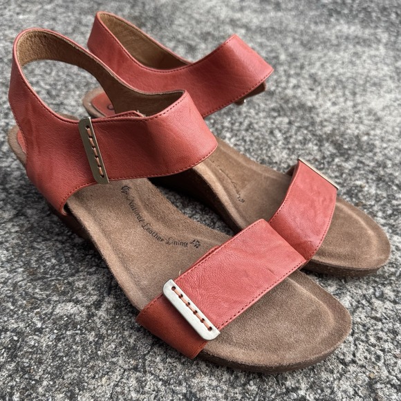 Sofft Shoes - Sofft Leather Wedges Verdi II Women's Sz 11 M Canyon Coral Red Orange